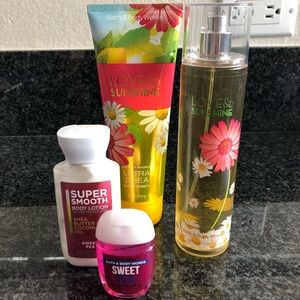 Bath & Body Works lotion, mist and sanitizer